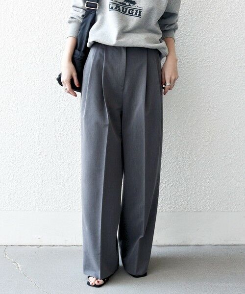 SHIPS / シップス スラックス・ドレスパンツ | 《予約》SHIPS any:〈手洗い可能〉2タック ワイド パンツ | 詳細7