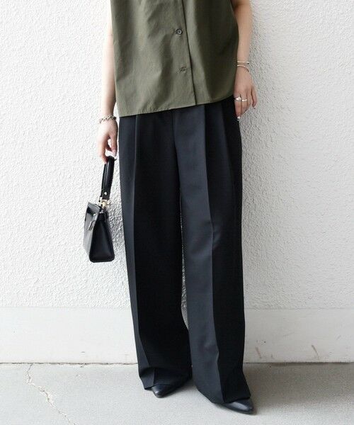 SHIPS / シップス スラックス・ドレスパンツ | 《一部追加予約》SHIPS any:〈手洗い可能〉2タック ワイド パンツ | 詳細20