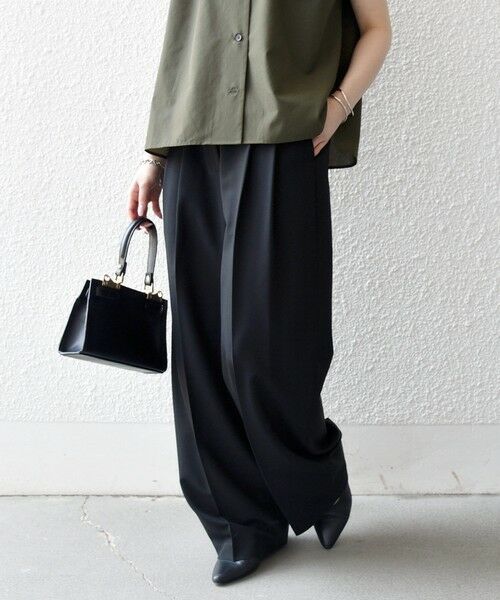 SHIPS / シップス スラックス・ドレスパンツ | 《一部追加予約》SHIPS any:〈手洗い可能〉2タック ワイド パンツ | 詳細21