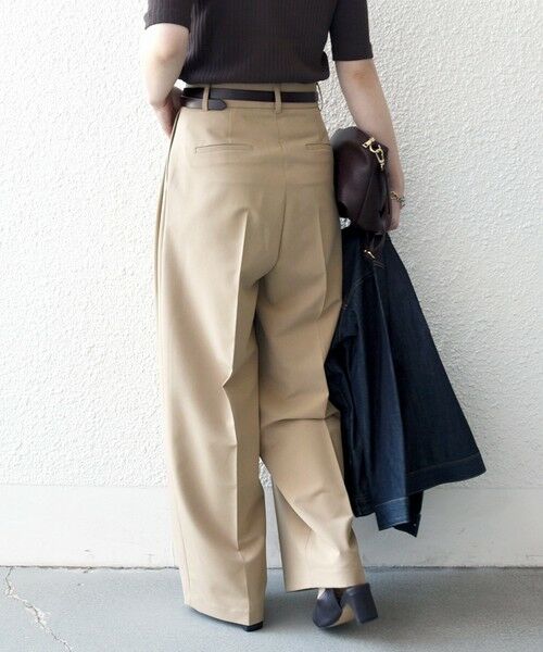 SHIPS / シップス スラックス・ドレスパンツ | 《予約》SHIPS any:〈手洗い可能〉2タック ワイド パンツ | 詳細12