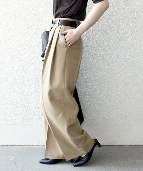 SHIPS / シップス スラックス・ドレスパンツ | 《予約》SHIPS any:〈手洗い可能〉2タック ワイド パンツ | 詳細13
