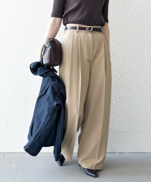 SHIPS / シップス スラックス・ドレスパンツ | 《一部追加予約》SHIPS any:〈手洗い可能〉2タック ワイド パンツ | 詳細30