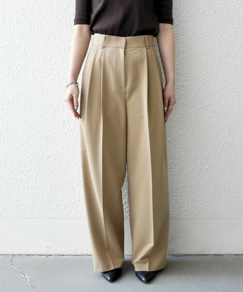 SHIPS / シップス スラックス・ドレスパンツ | 《予約》SHIPS any:〈手洗い可能〉2タック ワイド パンツ | 詳細15