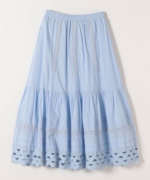 SHIPS / シップス ロング・マキシ丈スカート | 《予約》SHIPS any:〈洗濯機可能〉キャンブリック レース ギャザー ボリューム スカート | 詳細29