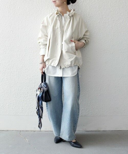 SHIPS / シップス ブルゾン | 《予約》SHIPS any:〈洗濯機可能〉ナイロン タスラン ギャザー スタンドカラー ブルゾン | 詳細1