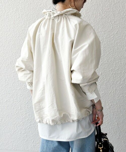 SHIPS / シップス ブルゾン | 《予約》SHIPS any:〈洗濯機可能〉ナイロン タスラン ギャザー スタンドカラー ブルゾン | 詳細5