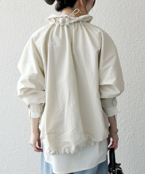 SHIPS / シップス ブルゾン | 《予約》SHIPS any:〈洗濯機可能〉ナイロン タスラン ギャザー スタンドカラー ブルゾン | 詳細6