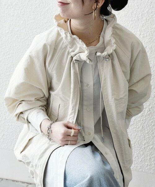 SHIPS / シップス ブルゾン | 《予約》SHIPS any:〈洗濯機可能〉ナイロン タスラン ギャザー スタンドカラー ブルゾン | 詳細8