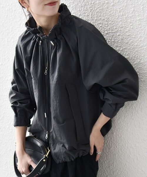 SHIPS / シップス ブルゾン | 《予約》SHIPS any:〈洗濯機可能〉ナイロン タスラン ギャザー スタンドカラー ブルゾン | 詳細16