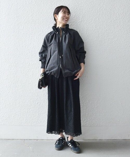 SHIPS / シップス ブルゾン | 《予約》SHIPS any:〈洗濯機可能〉ナイロン タスラン ギャザー スタンドカラー ブルゾン | 詳細9