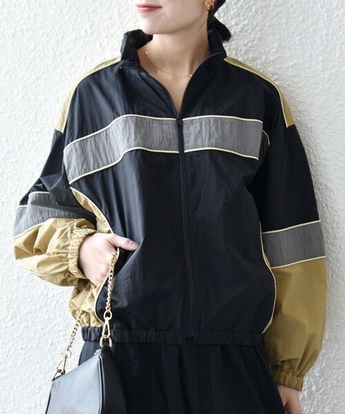 SHIPS / シップス ブルゾン | 《予約》SHIPS any:〈洗濯機可能〉ナイロン スタンドカラー 配色 ジップ ブルゾン | 詳細3