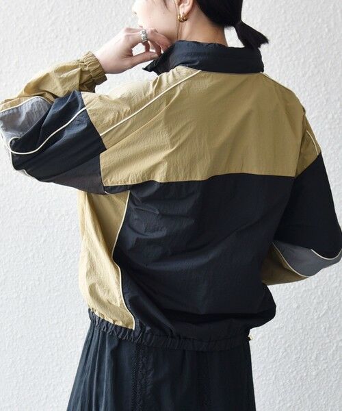 SHIPS / シップス ブルゾン | 《予約》SHIPS any:〈洗濯機可能〉ナイロン スタンドカラー 配色 ジップ ブルゾン | 詳細5