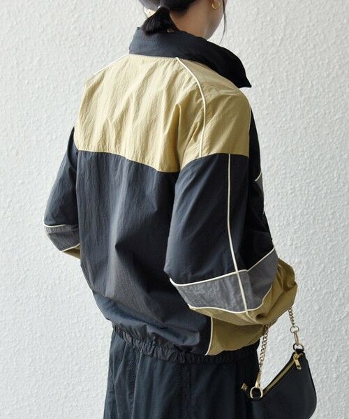 SHIPS / シップス ブルゾン | 《予約》SHIPS any:〈洗濯機可能〉ナイロン スタンドカラー 配色 ジップ ブルゾン | 詳細6
