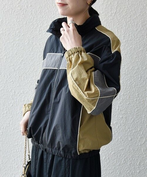 SHIPS / シップス ブルゾン | 《予約》SHIPS any:〈洗濯機可能〉ナイロン スタンドカラー 配色 ジップ ブルゾン | 詳細7