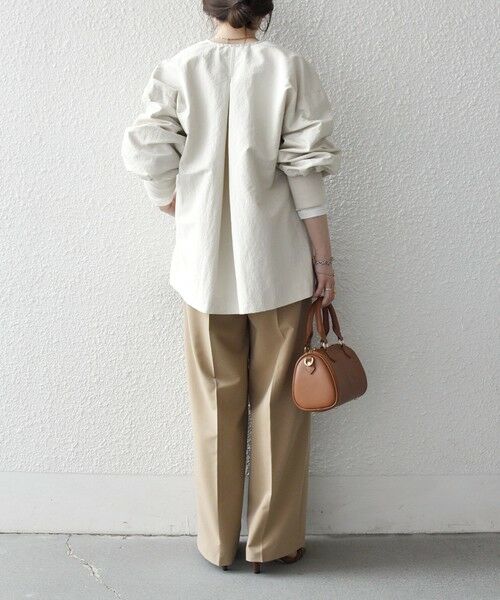 SHIPS / シップス ブルゾン | 《予約》SHIPS any:〈洗濯機可能〉ナイロン タスラン ノーカラー Aライン ブルゾン | 詳細2