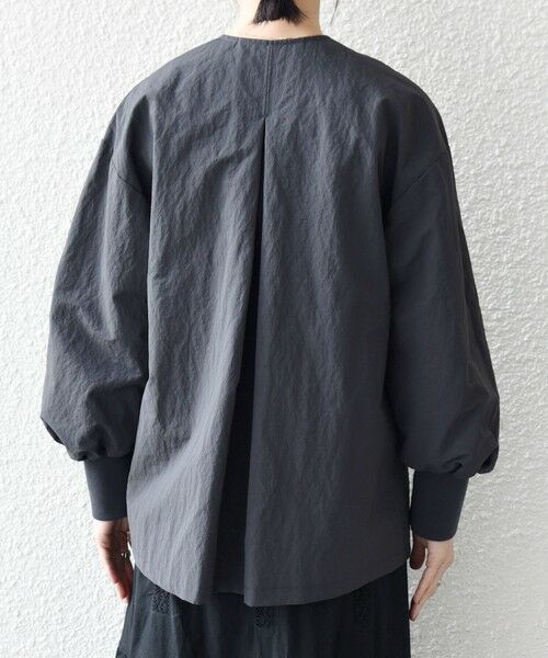 SHIPS / シップス ブルゾン | 《予約》SHIPS any:〈洗濯機可能〉ナイロン タスラン ノーカラー Aライン ブルゾン | 詳細24