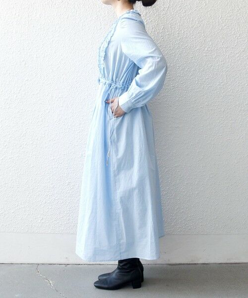 SHIPS / シップス ロング・マキシ丈ワンピース | 《予約》SHIPS any:〈洗濯機可能〉キャンブリック Aライン フリル シャツ ワンピース | 詳細13