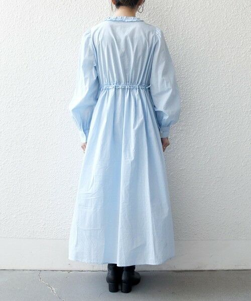 SHIPS / シップス ロング・マキシ丈ワンピース | 《予約》SHIPS any:〈洗濯機可能〉キャンブリック Aライン フリル シャツ ワンピース | 詳細14