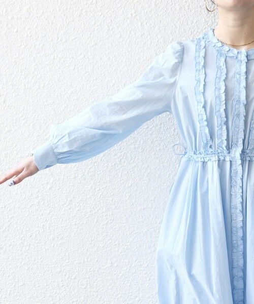 SHIPS / シップス ロング・マキシ丈ワンピース | 《予約》SHIPS any:〈洗濯機可能〉キャンブリック Aライン フリル シャツ ワンピース | 詳細15