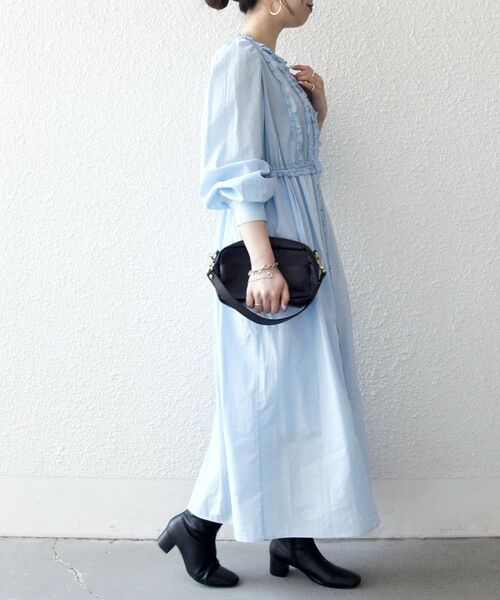 SHIPS / シップス ロング・マキシ丈ワンピース | 《予約》SHIPS any:〈洗濯機可能〉キャンブリック Aライン フリル シャツ ワンピース | 詳細10