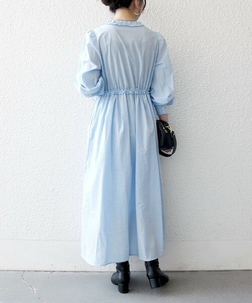 SHIPS / シップス ロング・マキシ丈ワンピース | 《予約》SHIPS any:〈洗濯機可能〉キャンブリック Aライン フリル シャツ ワンピース | 詳細11