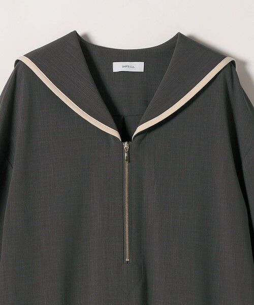 SHIPS / シップス ミニ丈・ひざ丈ワンピース | 《予約》SHIPS any:〈洗濯機可能〉セーラーカラー 配色 ジップ ワンピース | 詳細9