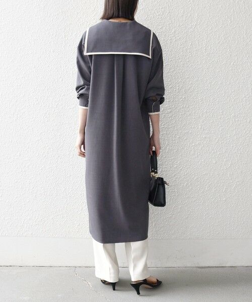 SHIPS / シップス ミニ丈・ひざ丈ワンピース | 《予約》SHIPS any:〈洗濯機可能〉セーラーカラー 配色 ジップ ワンピース | 詳細5