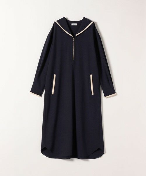 SHIPS / シップス ミニ丈・ひざ丈ワンピース | 《予約》SHIPS any:〈洗濯機可能〉セーラーカラー 配色 ジップ ワンピース | 詳細25