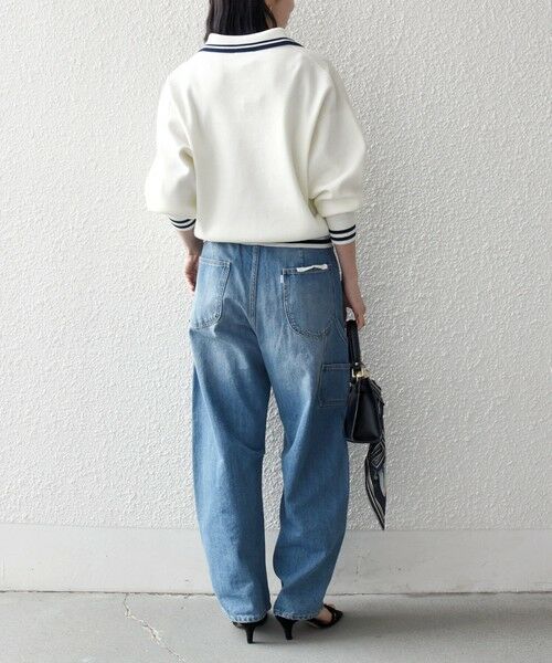 SHIPS / シップス ニット・セーター | 《予約》SHIPS any:〈手洗い可能〉コットン ミックス ライン ポロニット プルオーバー | 詳細2