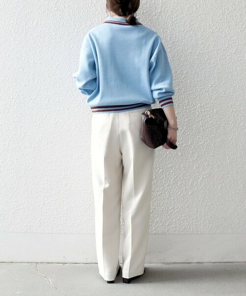 SHIPS / シップス ニット・セーター | 《予約》SHIPS any:〈手洗い可能〉コットン ミックス ライン ポロニット プルオーバー | 詳細11