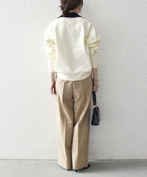 SHIPS / シップス ニット・セーター | 《予約》SHIPS any:〈手洗い可能〉バイカラー スキッパー ニット プルオーバー | 詳細2