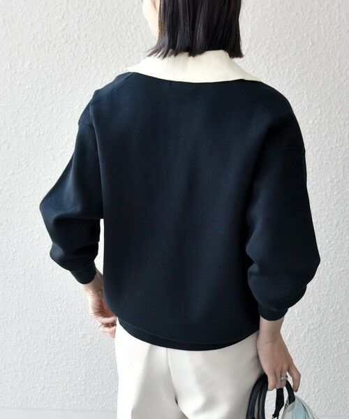 SHIPS / シップス ニット・セーター | 《予約》SHIPS any:〈手洗い可能〉バイカラー スキッパー ニット プルオーバー | 詳細12