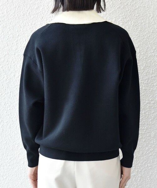 SHIPS / シップス ニット・セーター | 《予約》SHIPS any:〈手洗い可能〉バイカラー スキッパー ニット プルオーバー | 詳細20