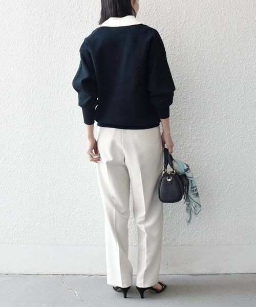 SHIPS / シップス ニット・セーター | 《予約》SHIPS any:〈手洗い可能〉バイカラー スキッパー ニット プルオーバー | 詳細9