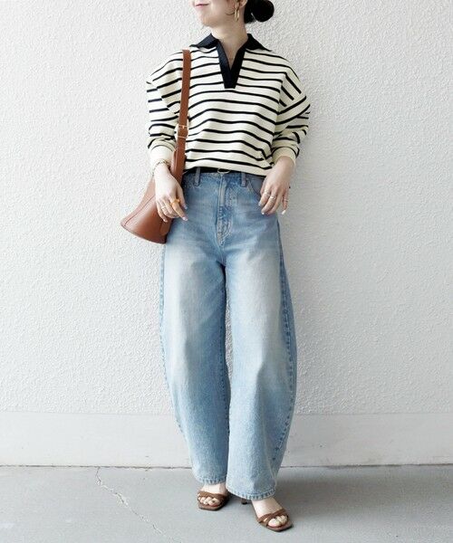 SHIPS / シップス ニット・セーター | 《予約》SHIPS any:〈手洗い可能〉バイカラー スキッパー ニット プルオーバー | 詳細22