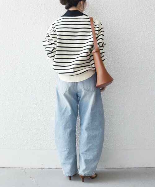 SHIPS / シップス ニット・セーター | 《予約》SHIPS any:〈手洗い可能〉バイカラー スキッパー ニット プルオーバー | 詳細23