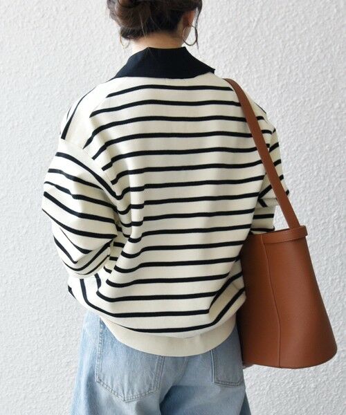 SHIPS / シップス ニット・セーター | 《予約》SHIPS any:〈手洗い可能〉バイカラー スキッパー ニット プルオーバー | 詳細28