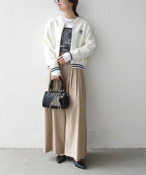 SHIPS / シップス カーディガン・ボレロ | 《予約》SHIPS any:〈手洗い可能〉コットン ミックス ライン ジップ ブルゾン ニット カーディガン | 詳細1