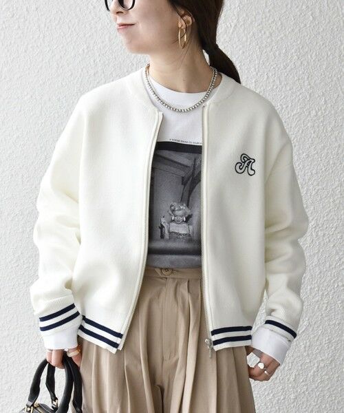 SHIPS / シップス カーディガン・ボレロ | 《予約》SHIPS any:〈手洗い可能〉コットン ミックス ライン ジップ ブルゾン ニット カーディガン | 詳細3