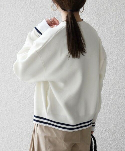 SHIPS / シップス カーディガン・ボレロ | 《予約》SHIPS any:〈手洗い可能〉コットン ミックス ライン ジップ ブルゾン ニット カーディガン | 詳細5