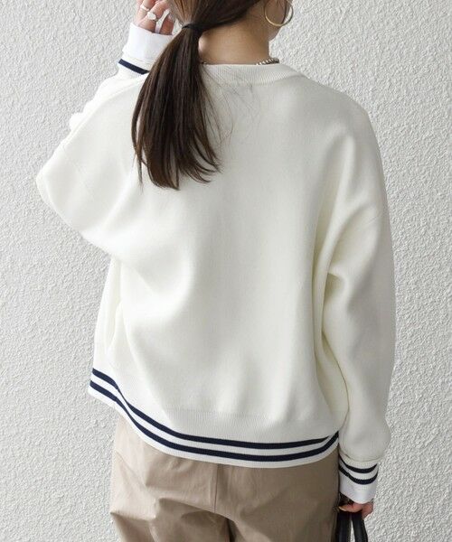 SHIPS / シップス カーディガン・ボレロ | 《予約》SHIPS any:〈手洗い可能〉コットン ミックス ライン ジップ ブルゾン ニット カーディガン | 詳細6