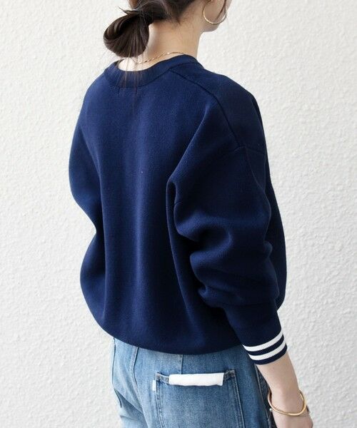 SHIPS / シップス カーディガン・ボレロ | 《予約》SHIPS any:〈手洗い可能〉コットン ミックス ライン ジップ ブルゾン ニット カーディガン | 詳細14