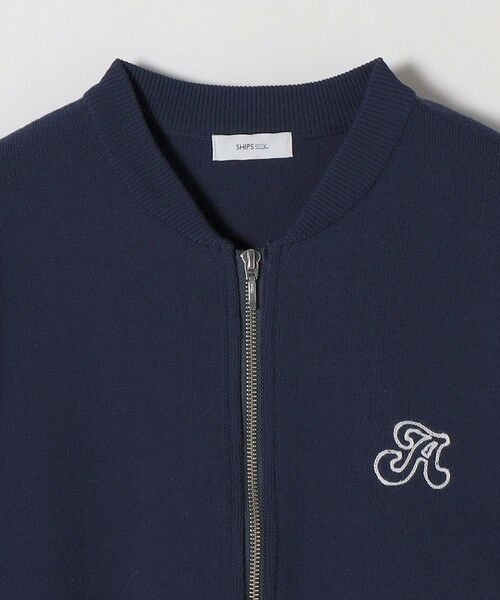 SHIPS / シップス カーディガン・ボレロ | 《予約》SHIPS any:〈手洗い可能〉コットン ミックス ライン ジップ ブルゾン ニット カーディガン | 詳細20
