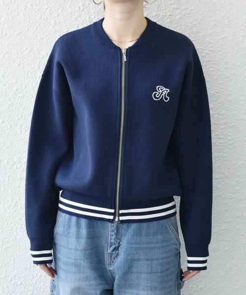 SHIPS / シップス カーディガン・ボレロ | 《予約》SHIPS any:〈手洗い可能〉コットン ミックス ライン ジップ ブルゾン ニット カーディガン | 詳細26