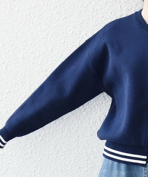 SHIPS / シップス カーディガン・ボレロ | 《予約》SHIPS any:〈手洗い可能〉コットン ミックス ライン ジップ ブルゾン ニット カーディガン | 詳細29