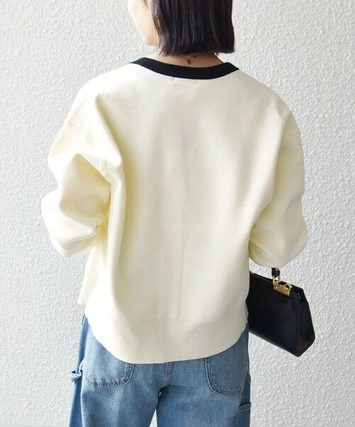 SHIPS / シップス カーディガン・ボレロ | 《予約》SHIPS any:〈手洗い可能〉バイカラー スキッパー ニット カーディガン | 詳細6