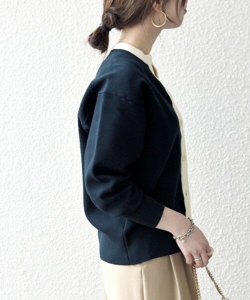 SHIPS / シップス カーディガン・ボレロ | 《予約》SHIPS any:〈手洗い可能〉バイカラー スキッパー ニット カーディガン | 詳細11