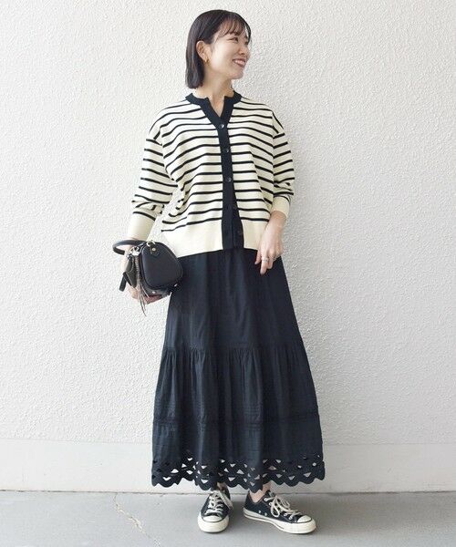 SHIPS / シップス カーディガン・ボレロ | 《予約》SHIPS any:〈手洗い可能〉バイカラー スキッパー ニット カーディガン | 詳細16