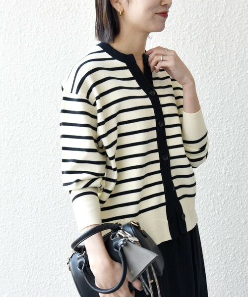 SHIPS / シップス カーディガン・ボレロ | 《予約》SHIPS any:〈手洗い可能〉バイカラー スキッパー ニット カーディガン | 詳細19