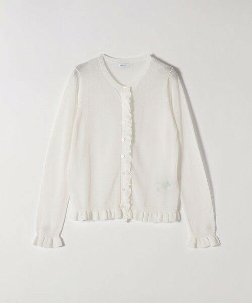 SHIPS / シップス カーディガン・ボレロ | SHIPS any:〈手洗い可能〉コットン ミックス シアー フリル カーディガン | 詳細9